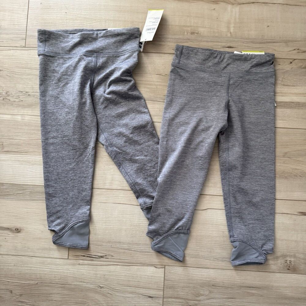 NWT 2 Pair Girls Old Navy Ankle Gray Leggings Athletic Jogger Pants Size 7/8
